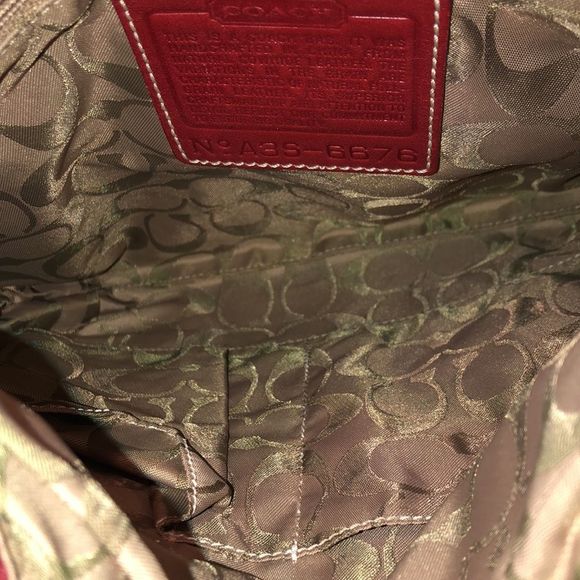 COACH Legacy Red Leather Feeder Bucket Adjustable Crossbody Shoulder Bag Vintage - Picture 4 of 16